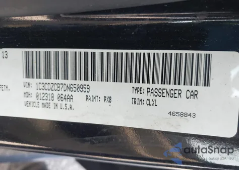 2013 Dodge Avenger Sxt from USA, damaged, VIN 1C3CDZCB7DN650959